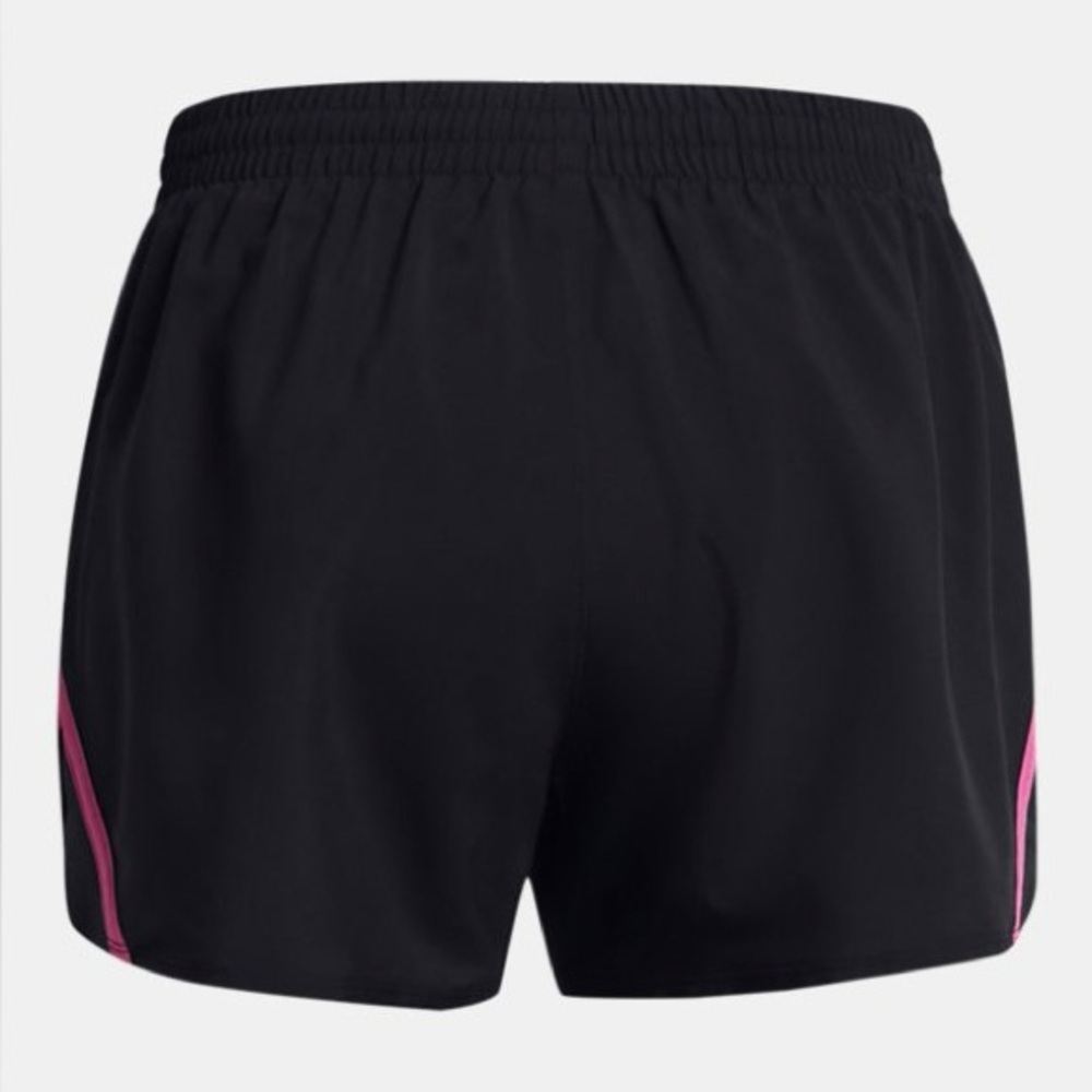 NWT Medium Under Armour Black & Pink Athletic Shorts Moisture-Wicking Fabric - Picture 8 of 13
